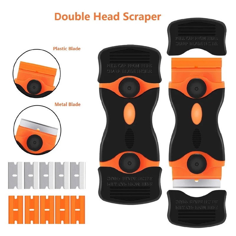Dust Removal Sticker - Plastic/Metal Razor Blade Scrapers for Car