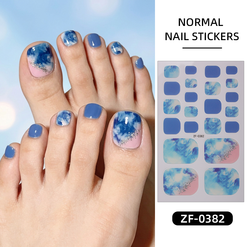 22Tips Gradient Marble Toe Nai - Full Cover Adhesive recension och pris
