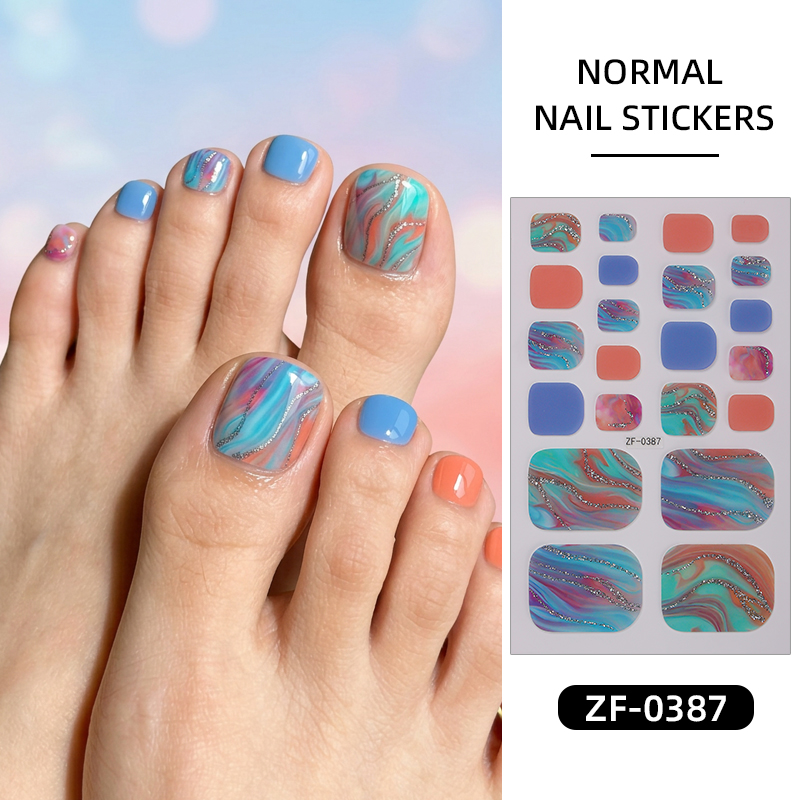 22Tips Gradient Marble Toe Nai - Full Cover Adhesive recension och pris