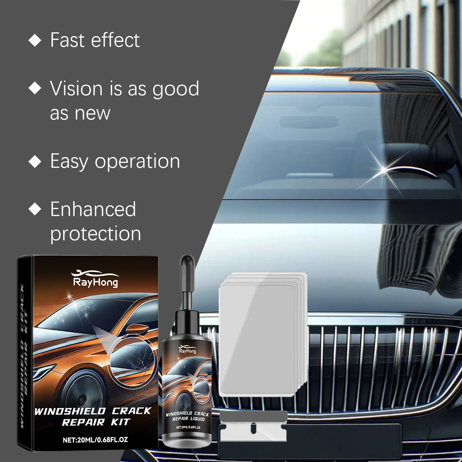 Car Windshield Crack Repair Re - Liquid Uv Glue Kit recension och pris