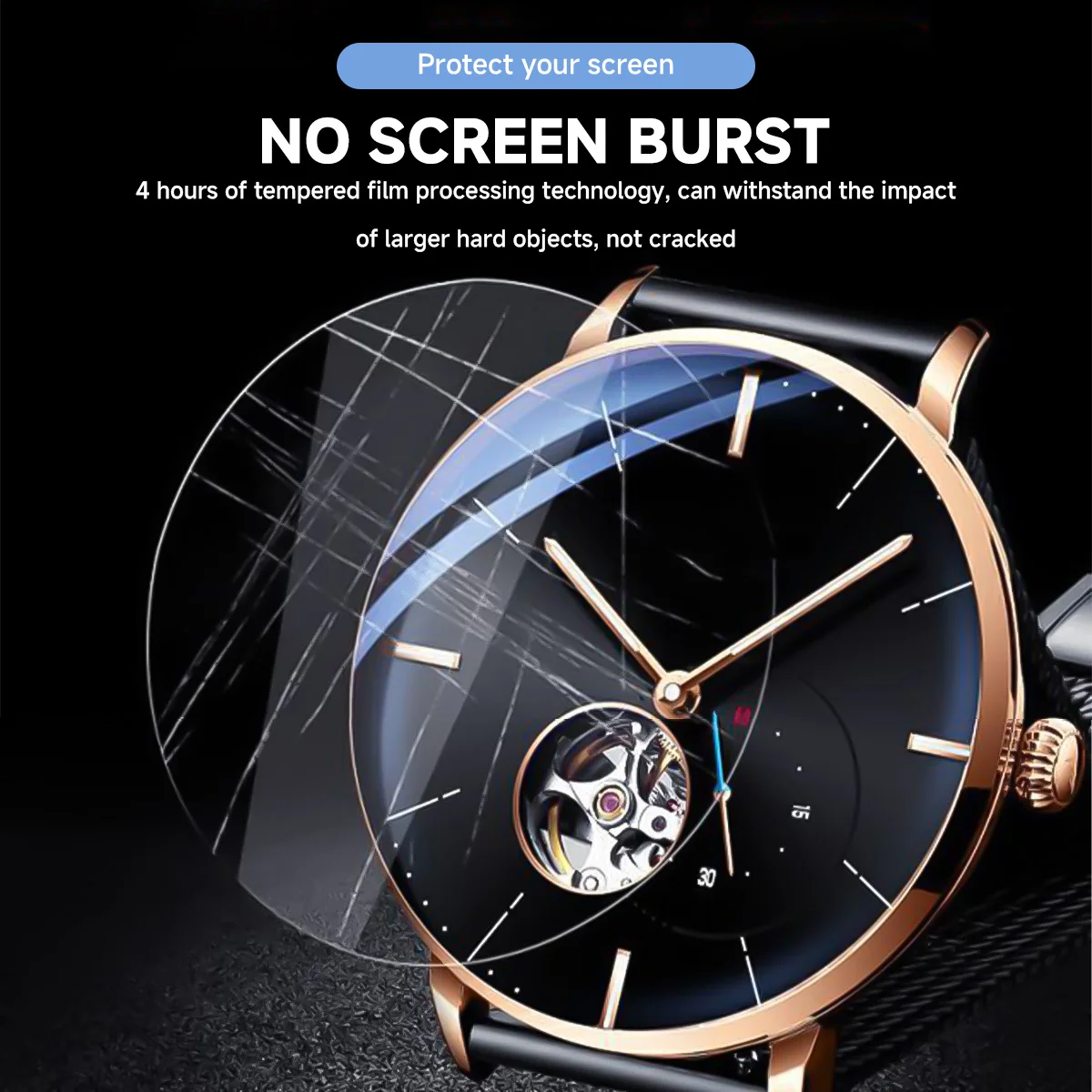 26-46mm Universal Tempered Gla - Smartwatch Screen Film recension och pris