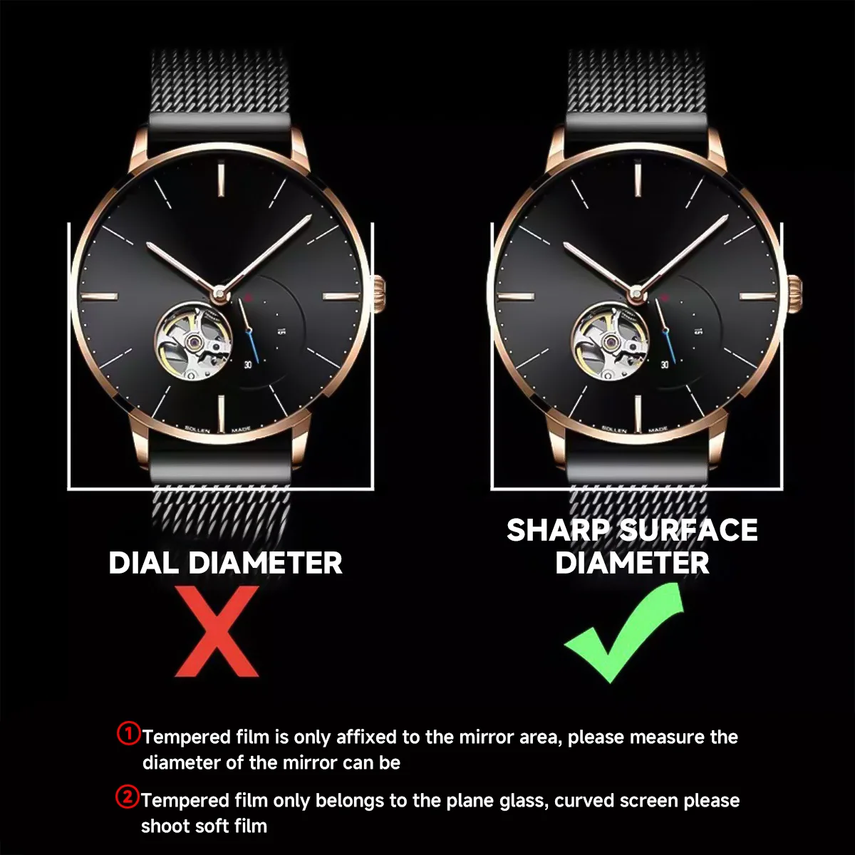 26-46mm Universal Tempered Gla - Smartwatch Screen Film recension och pris