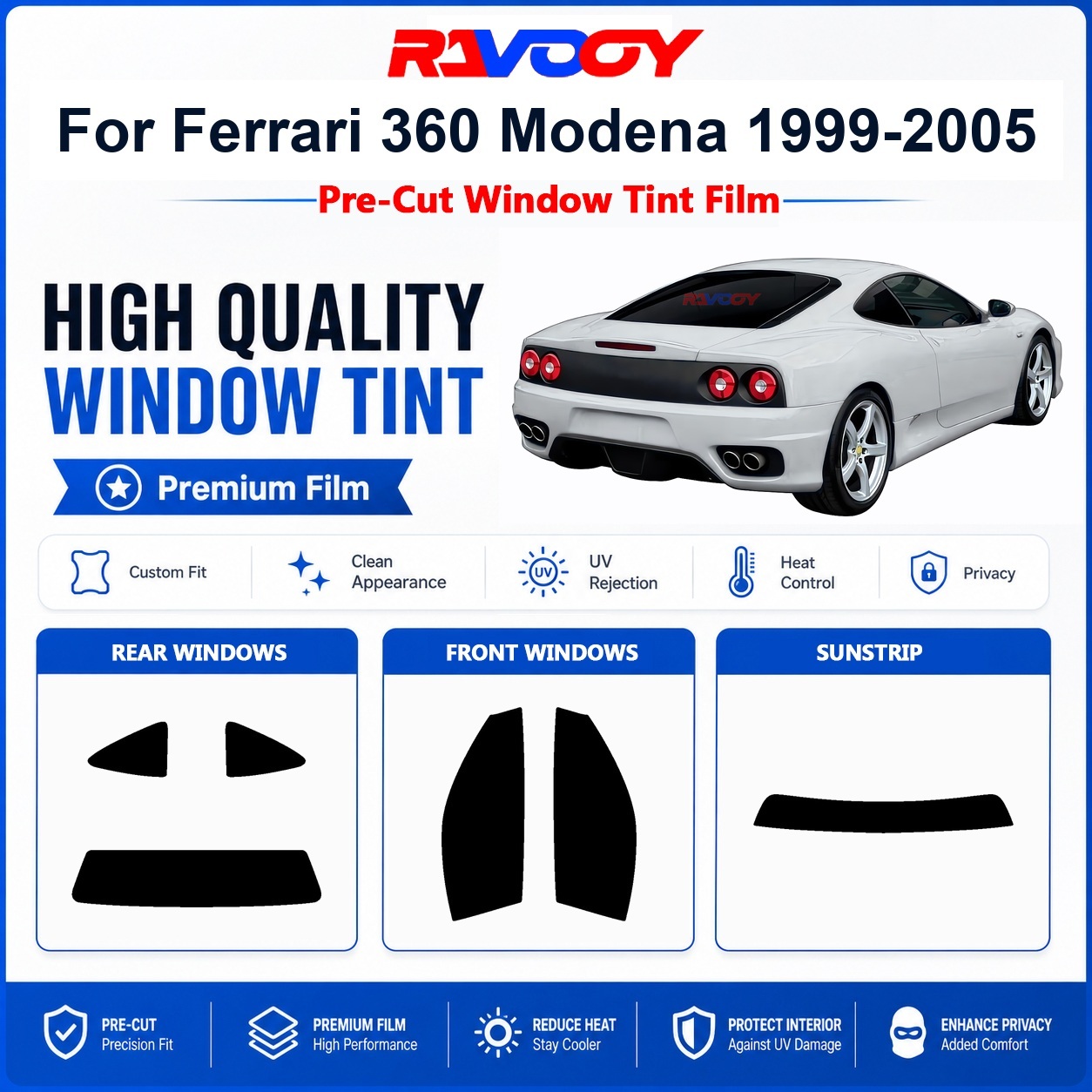 Premium Pre-Cut Window Tint Fo - Privacy Screen Protector recension och pris