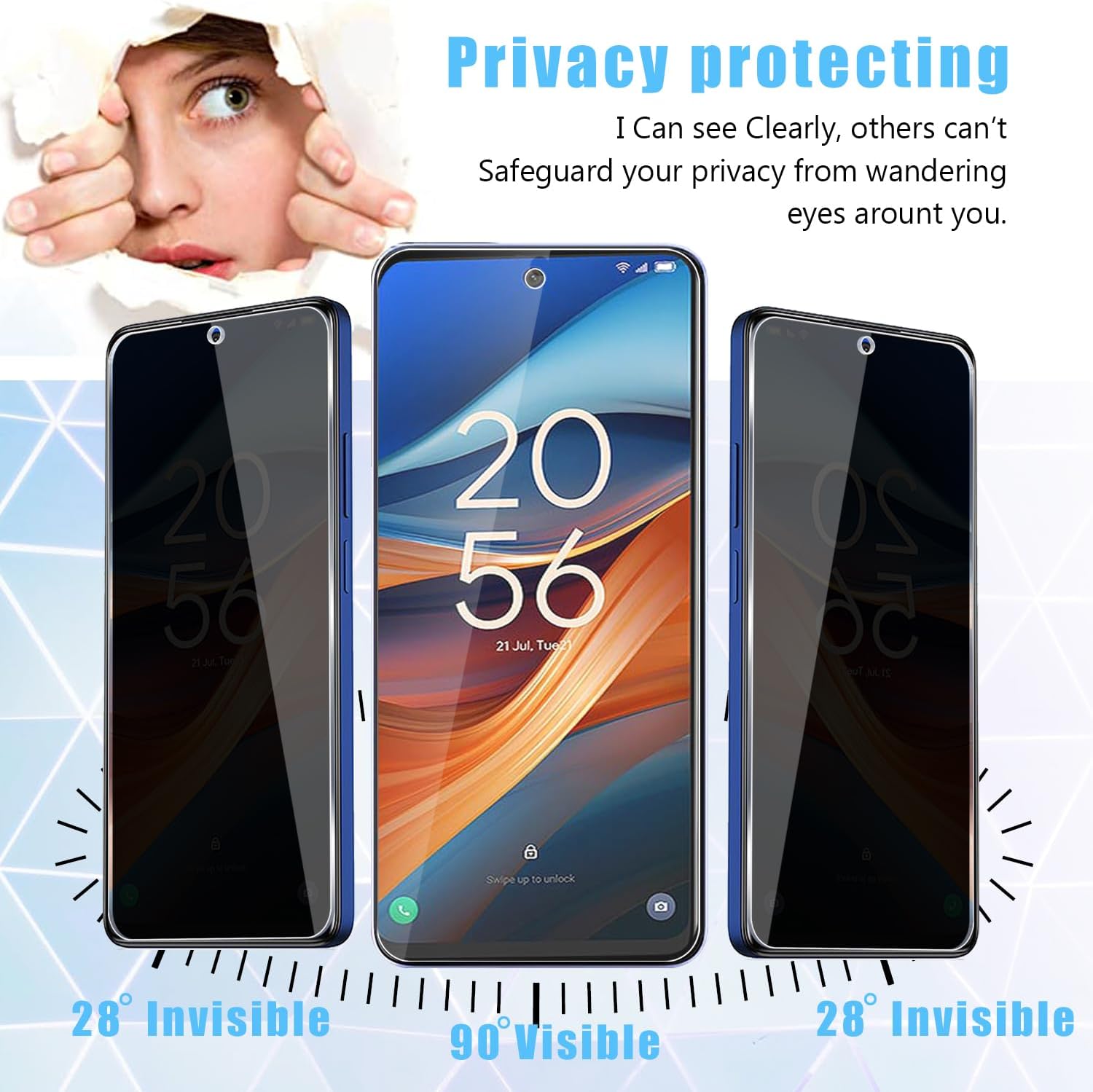 [2 Pack] Fit TCL 50 5G Privacy - Privacy Filter 2Pack recension och pris