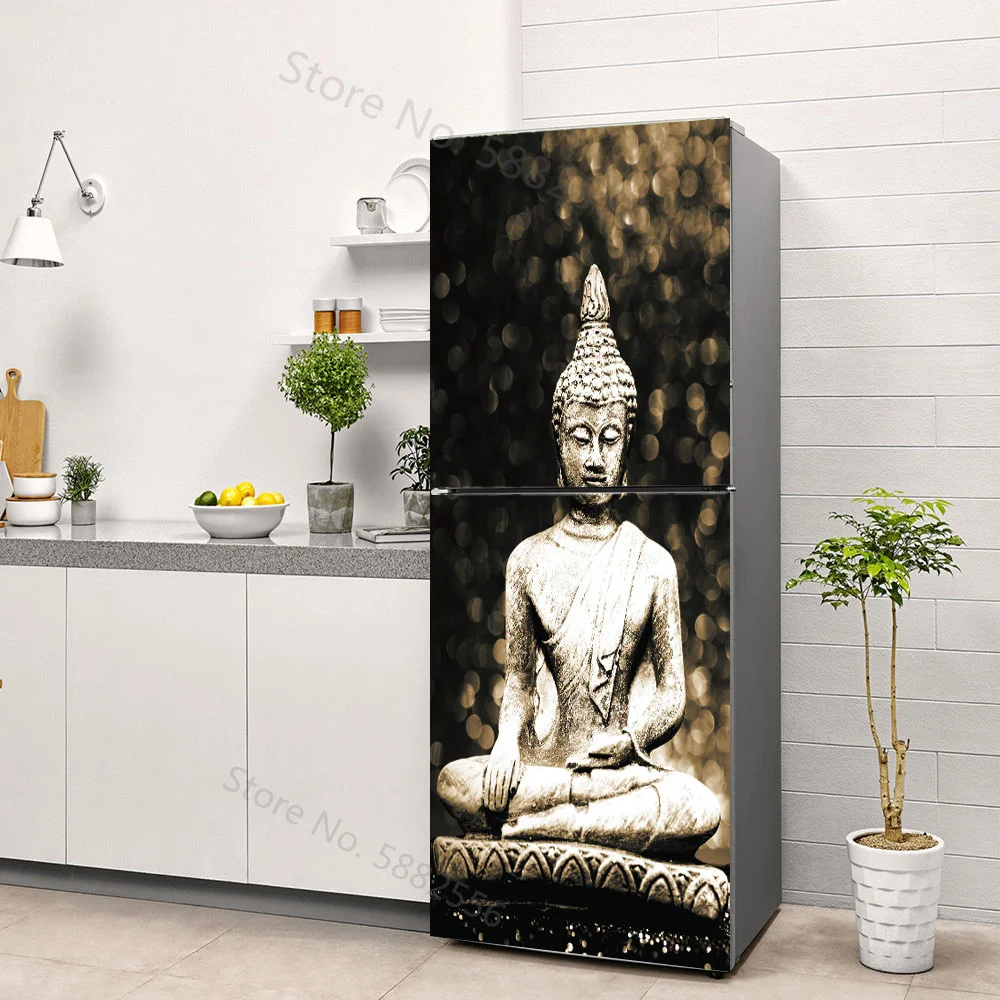 Buddha Art Vinyl Fridge Sticke - Full Cover Adhesive recension och pris