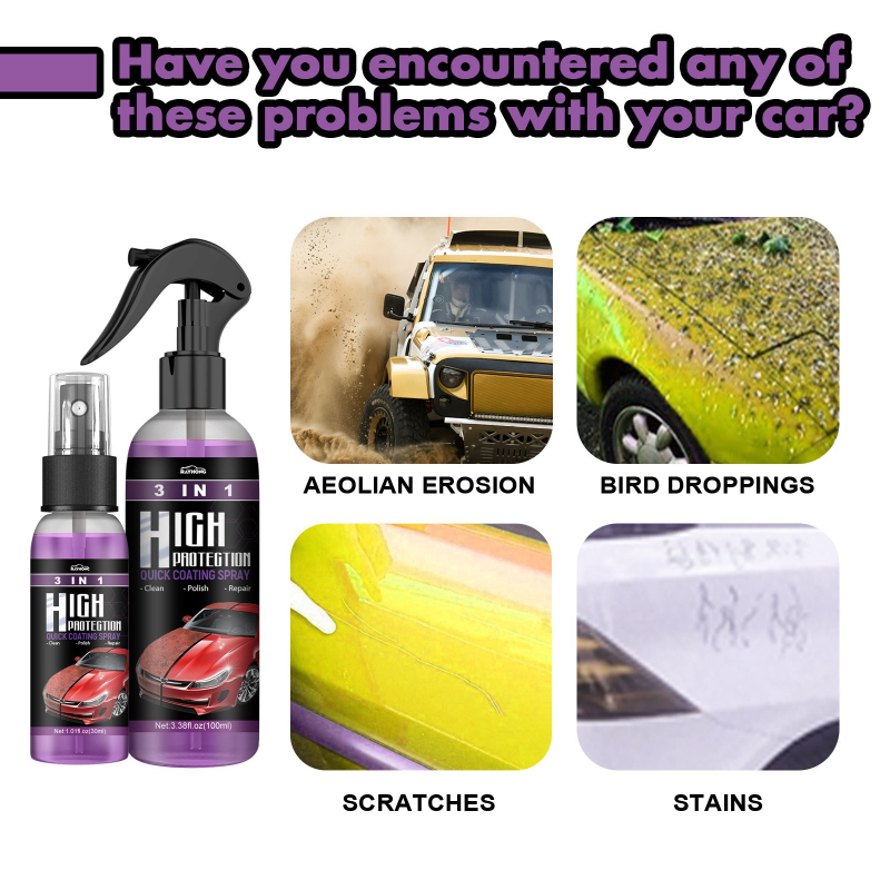 3 IN 1 Car Ceramic Coating Spr - Nano Liquid Coating recension och pris