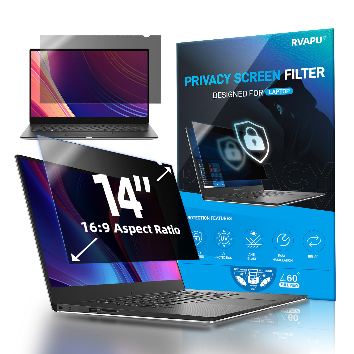 For Laptop 14 inch Privacy Ant - Matte Anti Glare Screen recension och pris