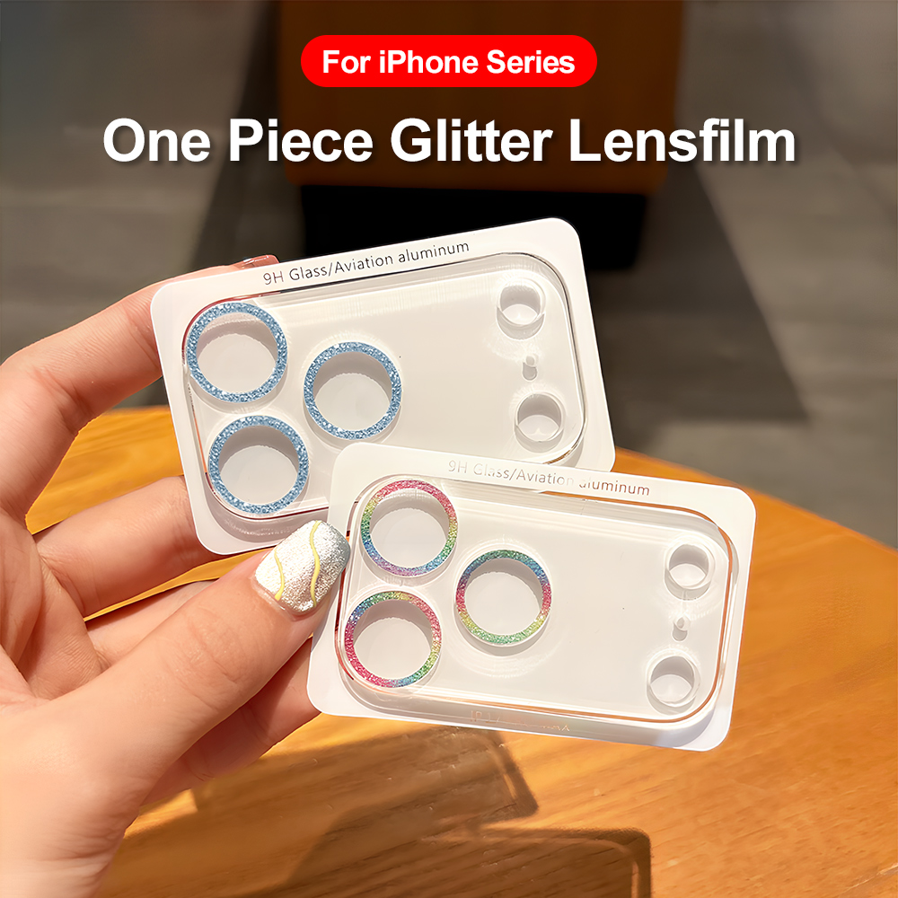 Glitter Camera Lens Protector  - Tempered Glass Screen 9H recension och pris